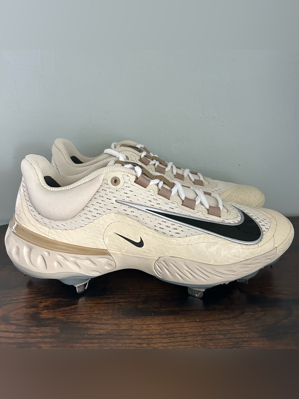 Nike Alpha Huarache Elite 4 Tan Rutschman PE Baseball Cleats Size 9 IB9828-200